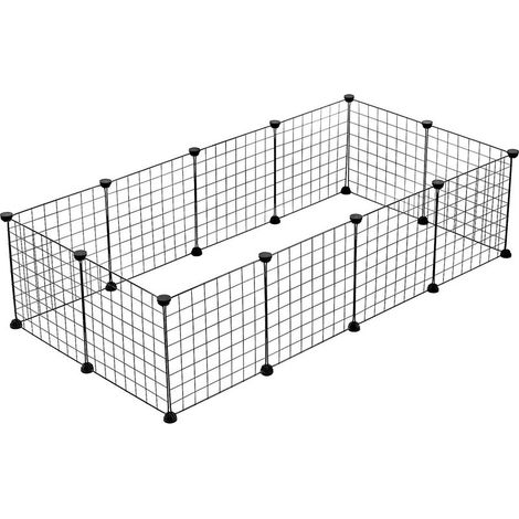 DIY Enclosure for Puppy Adjustable Playpen in Wire and Plastic for Small Animals Rabbits Hamster