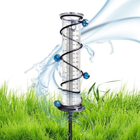 Pluviomètre, pluviomètre résistant au gel pour jardins, pluviomètre extérieur en verre, pour une utilisation en extérieur dans les jardins, cours, terrasses, pelouses et aménagements paysagers (1/5)