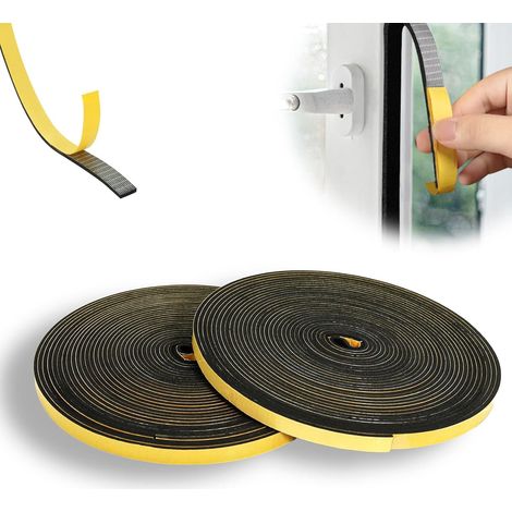 Joint Porte Entree 24m Joints Plaque de Cuisson Joint Fenêtre Isolation Mousse Autocollante 6mm x 3mm Applicable Climatiseurs Interstices de Portes et Fenêtres Cuisinières Gaz (1/5)