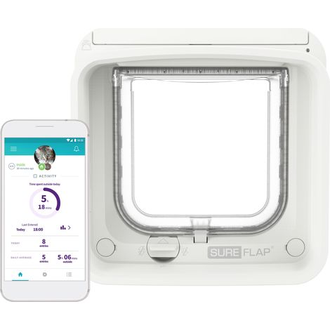 SUREFLAP Chatiere Connect a puce electronique - iDSCFWT - Blanc (1/2)