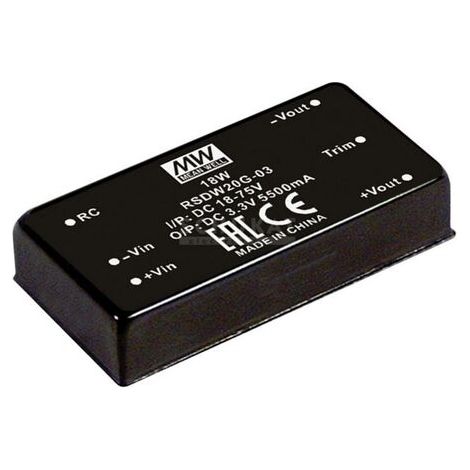 Convertisseur CC/CC Mean Well RSDW20H-05 Nbr. de sorties: 1 x 4 A 20 W 1 pc(s) Q128442 (1/4)