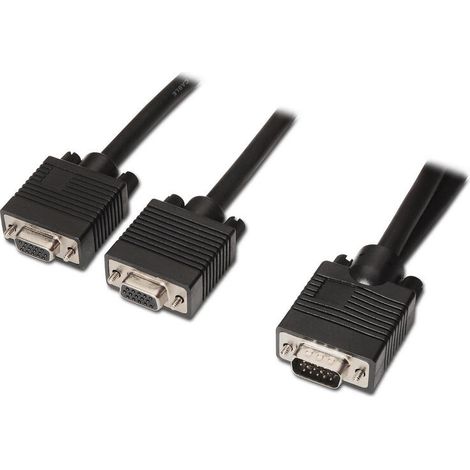 Duplicador SVGA Aisens A113-0081/ VGA Macho - 2x VGA Hembra (1/2)