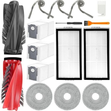 15 Zubehörteile für den Roborock Saros 10R/Qrevo Curv X/Curv 2 Pro Saugroboter: 1 Hauptbürste, 3 Staubbeutel, 2 Filter, 3 Seitenbürsten, 3 Reinigungstücher, 3 Reinigungsdüsen (1/5)