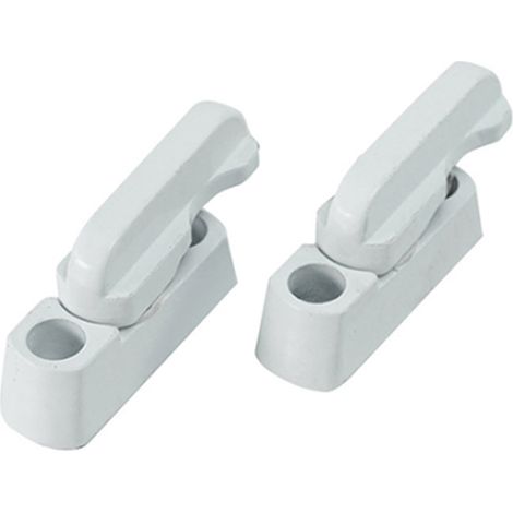 Lot de 2 bloque-fenêtres, alliage de zinc, verrou antivol, installation facile, pour fenêtres PVC et portes (1/5)
