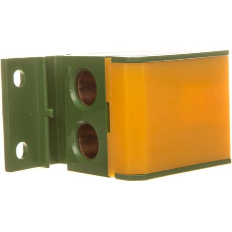 Verteilerblock 2x4-50mm²/2x4-35mm²/3x2,5-25mm² gelbgrün, flach und mit TH-Schienenmontage DB2-Z 48.26