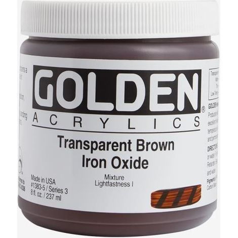 Golden : Heavy Body Acrylic Paint : 236ml Trans Brown Iron Oxide Iii New