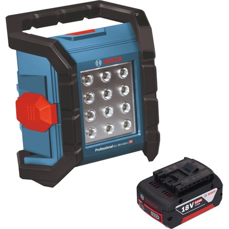 Bosch GLI 18V-1200 C Professional Akku Baustrahler 18 V 1200 lm + 1x Akku 5,0 Ah - ohne Ladegerät