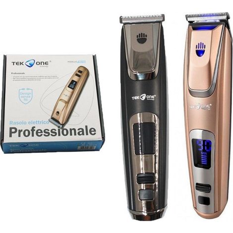 TrAdE Shop Traesio - Rasoio Taglia Capelli Elettrico Regola Barba Ricaricabile Display Pg102 - (1/3)