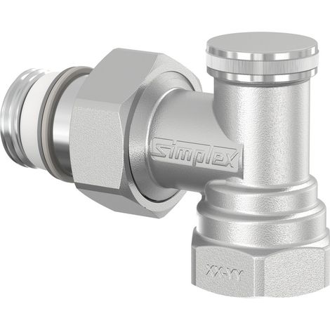 Clapet anti-retour d'angle 1/2 pouce x 1/2 pouce avec demi-raccord 1/2 pouce, nickelé STANDARD