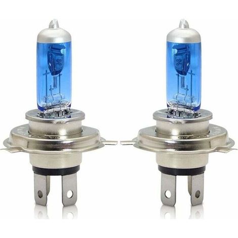 H4 P43t Phares halogènes 60/55W 5000k Blanc chaud Faisceau de route/Feux de croisement Lampe 12V Auto Voiture Moto Ampoule, 2 pièces (1/3)