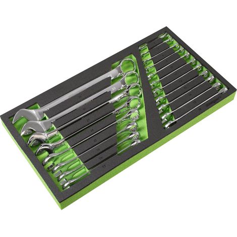 Sealey S01272 Siegen Combination Spanner Set with Tool Tray 19pc