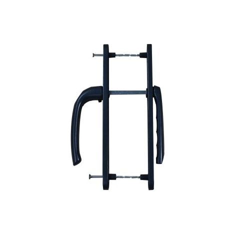 Quincadeco – Poignée de fenêtre saillie réduite gris RAL 7016 – Aluminium époxy résistant – Pour portes PVC, ALU, BOIS – Entraxe 195mm