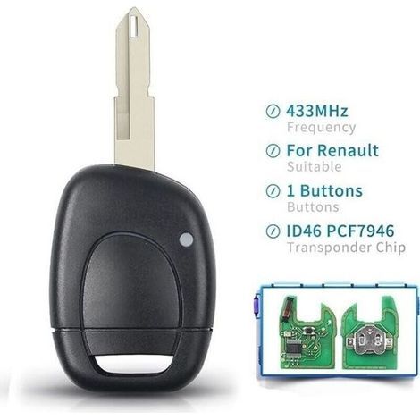 Clé Vierge ID46 électronique Pour Clio 2 Kangoo 1 PHASE 2 Twingo Lame NE72 (1/2)