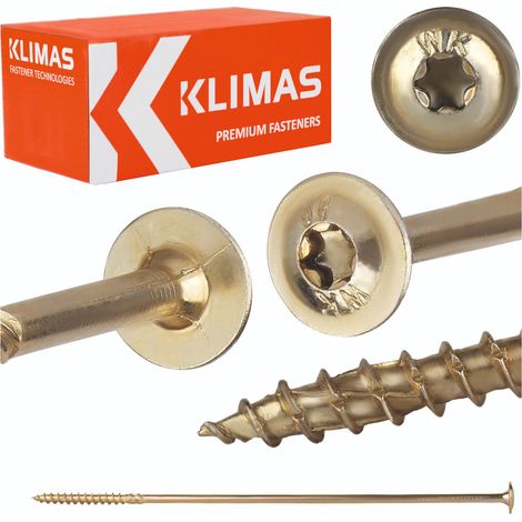Vis à bois 10x380 - Torx - 25 pièces - Résistantes et durables - Idéales pour vos projets en bois