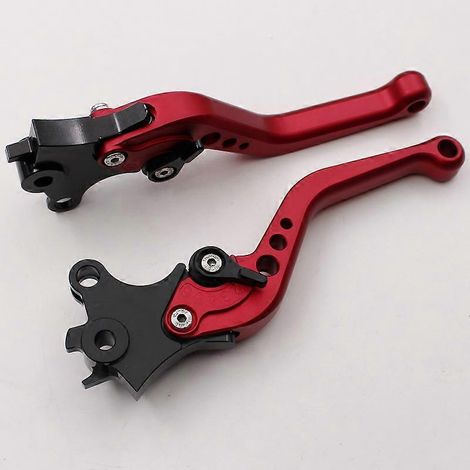 Accessoires de modification pour motos compatibles avec le levier de klaxon de frein CNC modifié BMW R NINE T (tige courte rouge). (1/5)