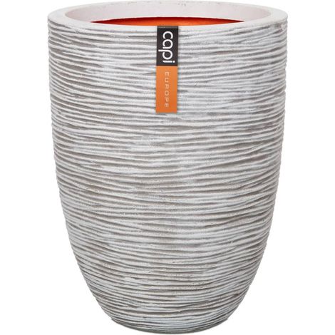 Vaso da fiori Nature Rib 36 x 47 cm Avorio KOFI782 424227 (1/5)