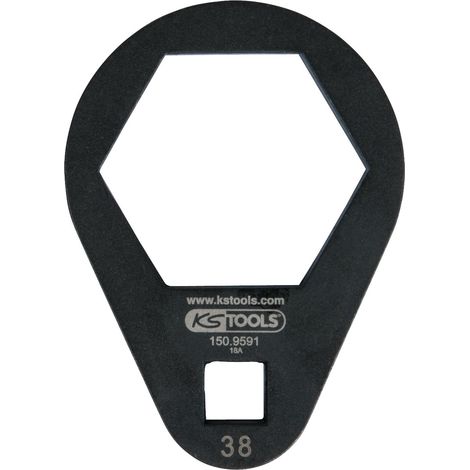 KS TOOLS Clé à douille mâle 3/8', extra plate, 38 mm ( 150.9591 )