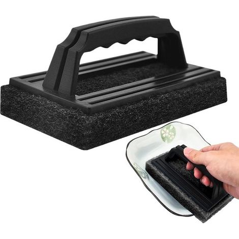 Grillbürste – Grillreinigungsset – Ergonomischer Griff – 15,5 cm Länge – Schwarz (1/5)