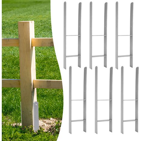 SWANEW 8x supporto per palo Ancoraggio per palo H pergola piede di palo supporto per recinzione Ancoraggio 81 mm (1/5)