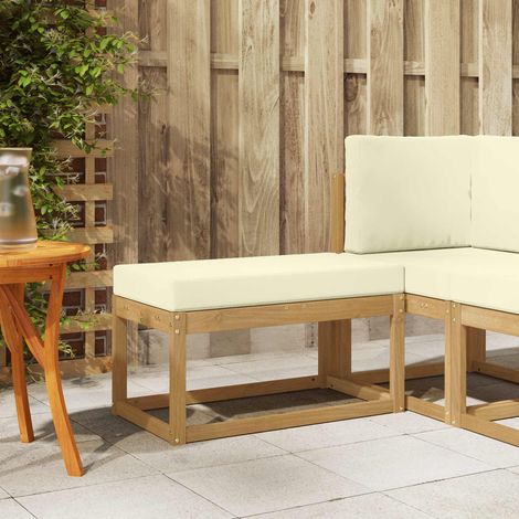 Banco de taburete exterior con cojín 80 x 43 x 45 cm (1/5)