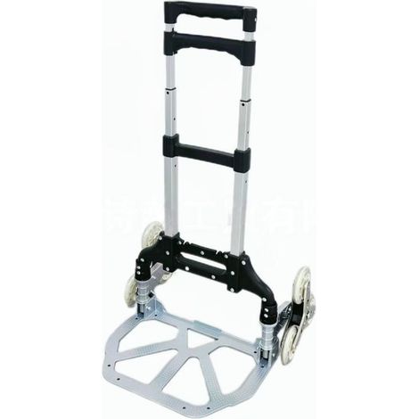 Chariot de Transport Pliable à 4 Roues en Aluminium – Diable Portable et Léger, Chariot de Manutention Pliable pour Maison, Courses et Déplacements
