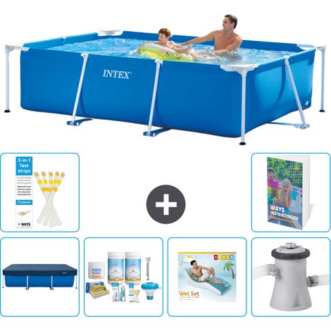 Intex Piscina con estructura Rectangular - 260x160x65 cm - 7-piezas  S172