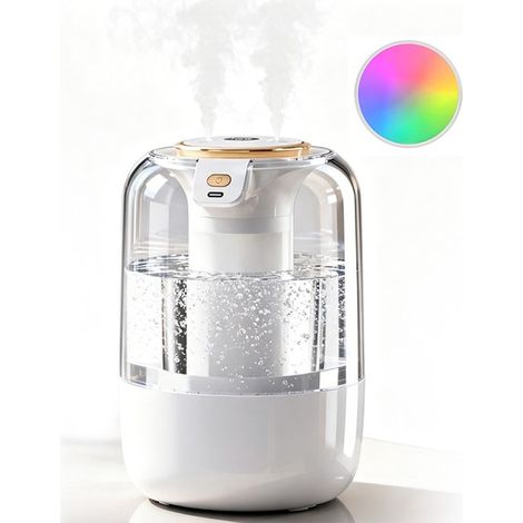 Humidificateur d’air – 2L – 40 m² – Silencieux – Aromathérapie – LED – Salon, chambre, bureau (1/5)