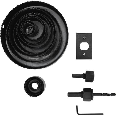 Set mit 16 schwarzen Hartmetall-Lochsägen, 19–127 mm Kreissäge für Holz, PVC und Platten, Kernbohrer (1/5)