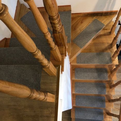 Tapis Anti-dérapant Pour Marches D Escalier - 75 x 20 cm - Fibre Polypropylène Et Fond TPU - Pour Intérieur - Lot De 1 (1/5)