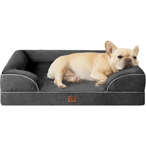Hundebett Orthopädisch Memoryfoam L 76 x B 51 x H 17 cm Dunkel Grau (1/5)
