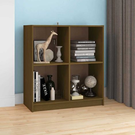 Aparador madera maciza de pino marrón miel 70x33x76 cm (1/4)
