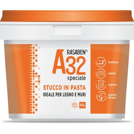 Rasaben STUCCO IN PASTA PER LEGNO E MURI A32 SPECIALE kg. 0,25 24.00 pz