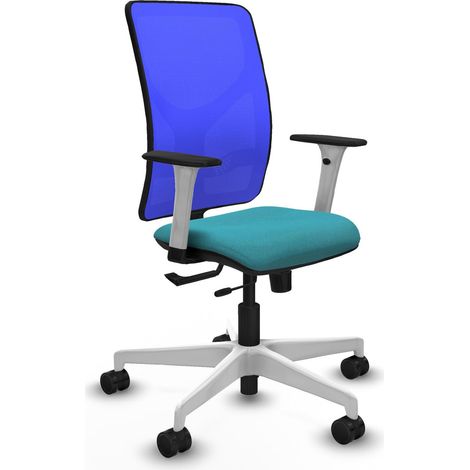 Sedia da ufficio piqueras y crespo Motilla blu turchese bianca (1/2)