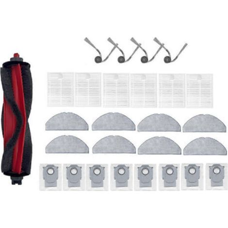 Juego de 27 accesorios para la aspiradora robot Roborock Q7 TF/Q7 TF+: cepillo lateral giratorio, filtro HEPA, paño de limpieza, bolsa para el polvo. (1/5)