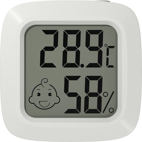 Kleines hochpräzises digitales Hygrometer-Thermometer für den Innenbereich, Komfortanzeige für Büro, Babyzimmer, Garderobe