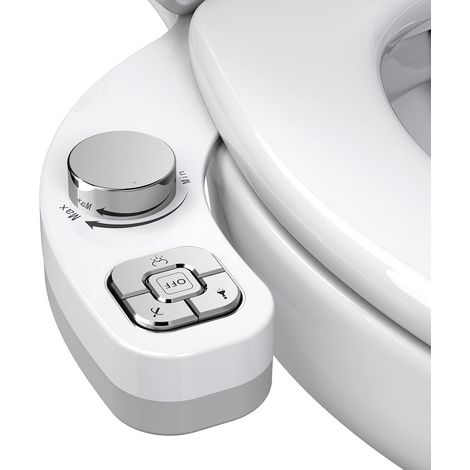 Bidet Toilette WC Bidet Japonaise Pulvérisateur Bidet Kit Abattant WC Alle De Bain avec Double Buses rétractables autonettoyantes