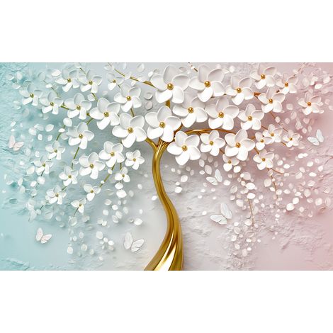 Papier peint panoramique - Fleurs - 130 cm x 81 cm (1/2)