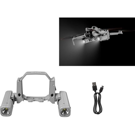 Mini4 Pro - Projecteur de recherche pour drone de nuit rechargeable avec éclairage double pour Mini 4 Pro, rotation à 360°, plusieurs modes, éclairage de vol de nuit (1/5)