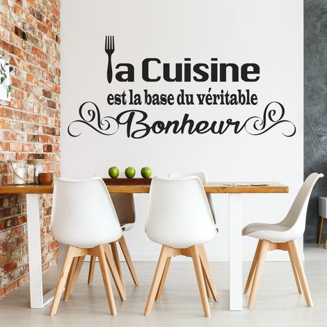 Sticker Mural - Citation Cuisine - 17x36 cm - Noir (1/3)