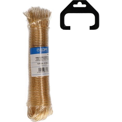 Matassa di Cavo Acciaio Plastificato EDM 25m Oro (1/3)