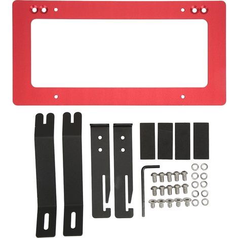 Porte-plaque d'immatriculation avant en aluminium pour Tesla Model Y 2017-2022, cadre de montage de remplacement rouge (1/5)