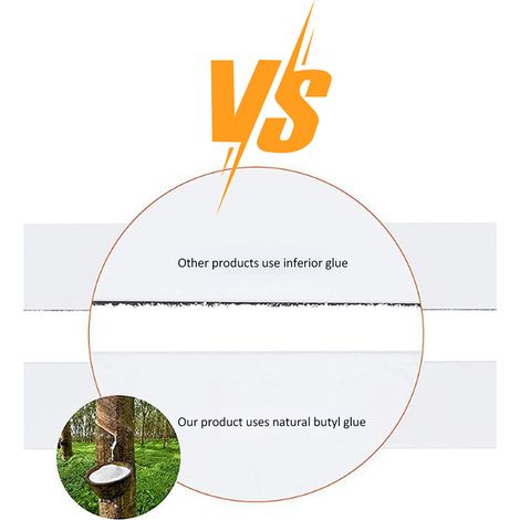 Klebeband für Wohnmobildächer, wasserdicht, wetterfest, hochklebender natürlicher Butylkleber für LKW und Boote, 5 cm x 15 m. (1/5)