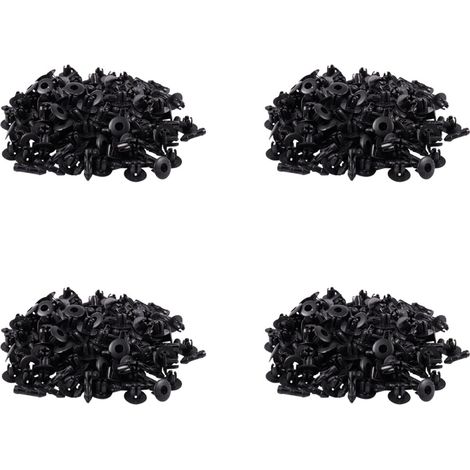 400 rivetti in plastica per fori da 7 mm, adatti per clip paraurti auto
