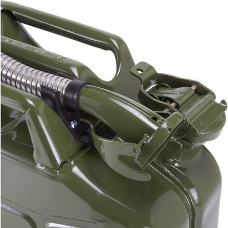 Bec verseur en métal diesel flexible conçu pour les bidons de carburant diesel bidons d'essence  protection contre l'erreurs de remplissage  vert  adapté aux bidons métalliques de 5,10 et 20l (1/4)