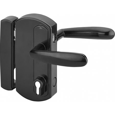 Thirard – Boitier de serrure en applique double entrée à fouillot pour portail – Réversible – Entraxe 61.5mm – Dimensions 81.5x170mm – Noir