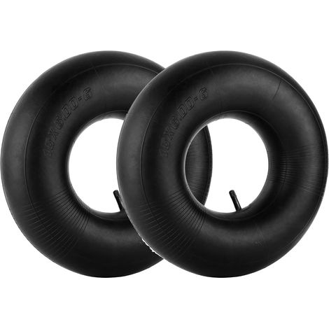 15x6.00-6 Chambres à air de Roue Brouette, 2 Pièces Tubes Intérieurs de Remplacement avec Valve Droite pour Chariots à main, Tondeuses, Tracteur à pelouse, ATV, Voiturette de golf, etc (1/4)