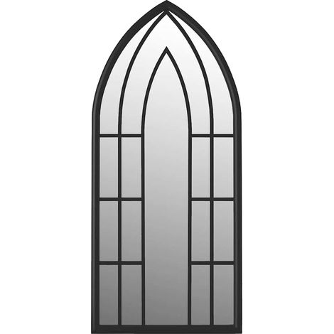 Maison Exclusive - Gartenspiegel Schwarz 100x45 cm Eisen (1/5)
