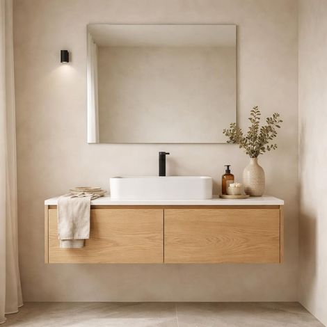 Miroir de Salle de Bain rectangulaire 90 x 80 cm (1/5)