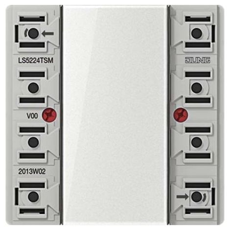 Jung Module de bouton-poussoir 24 V AC/DC, 20 mA, 2 canaux, 4 points de commutation, F50, série LS LS 5224 TSM