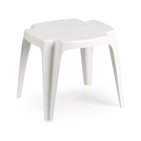 Progarden – Table de jardin en résine solide blanche – 4 places – Design moderne – Résistante aux intempéries – Idéale pour extérieur